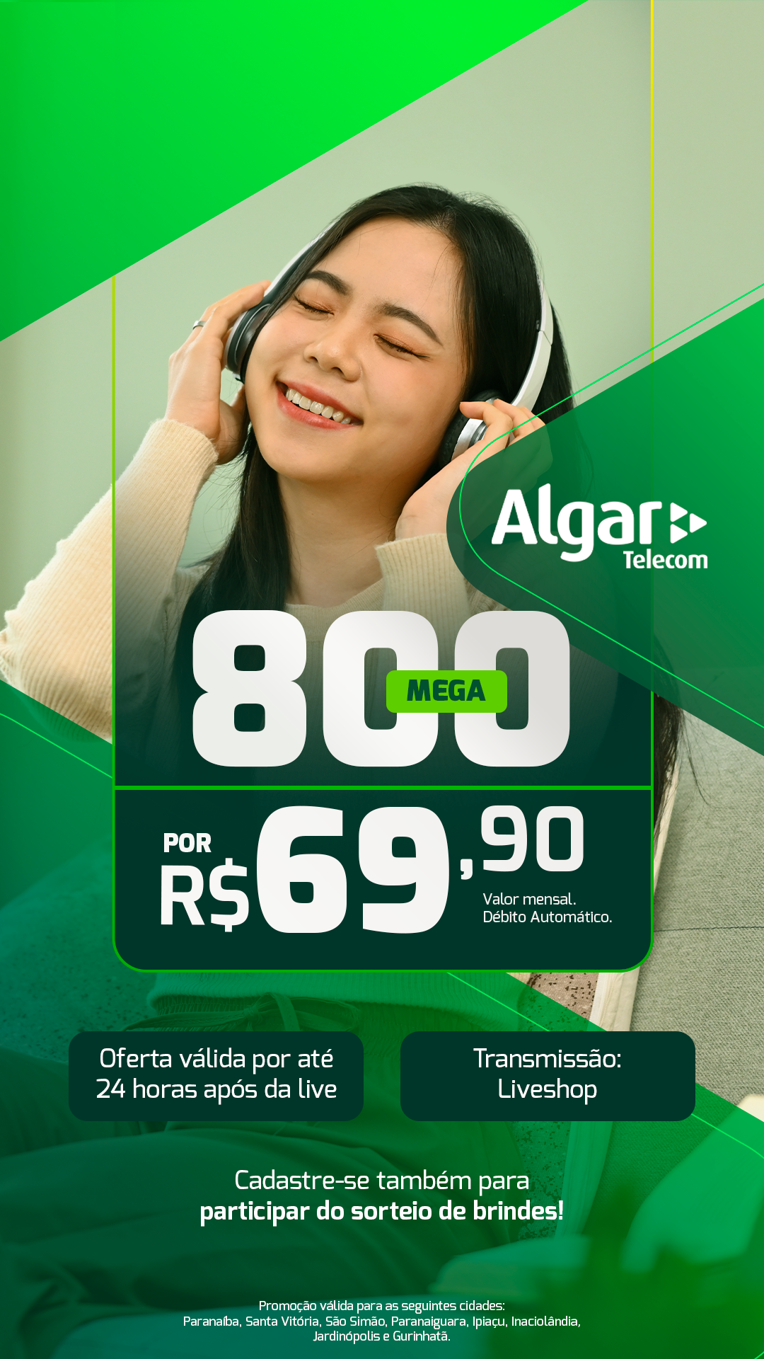 Story Algar Telecom — oferta de 800 mega