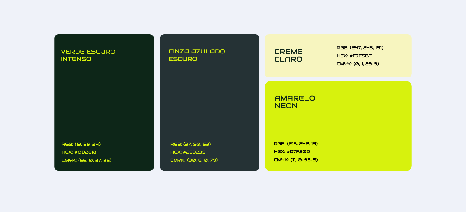Paleta de cores da marca Somo